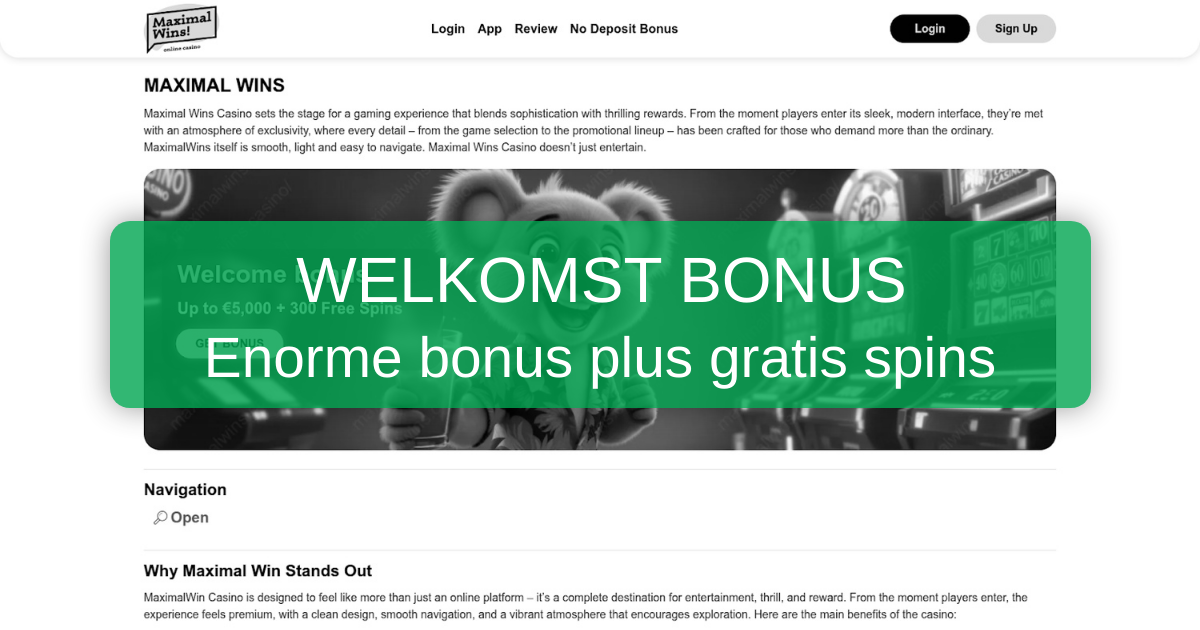 Maximal Wins Casino Nederland